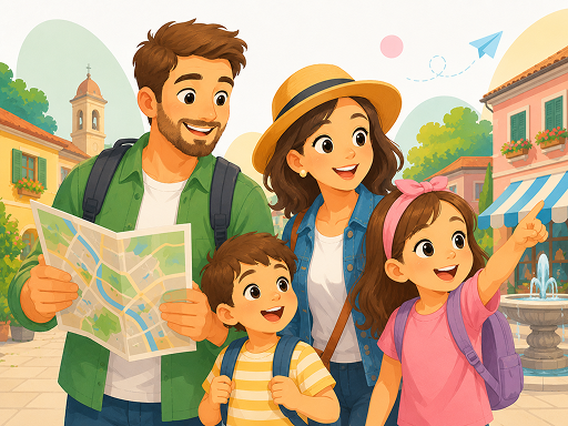famiglie in visita